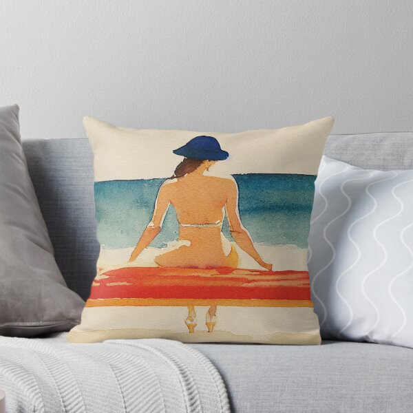 Item preview, Woman Sunbathing at the Beach designed and sold by recollectionsv.