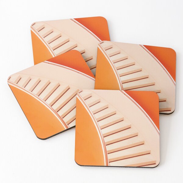Item preview, Orange Colored Spiral Staircase designed and sold by WheresMyMojo.