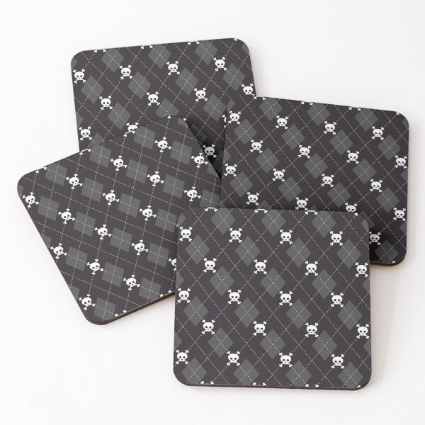 Item preview, Skully Argyle Pattern in Black and White designed and sold by OddPop.