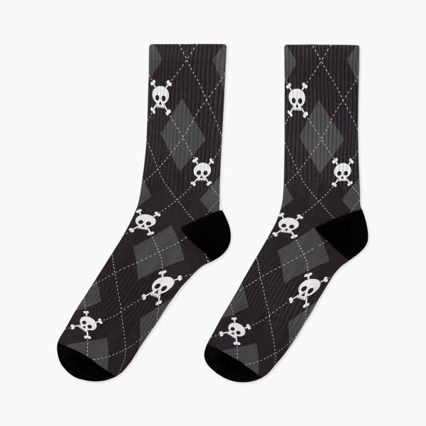 Item preview, Skully Argyle Pattern in Black and White designed and sold by OddPop.
