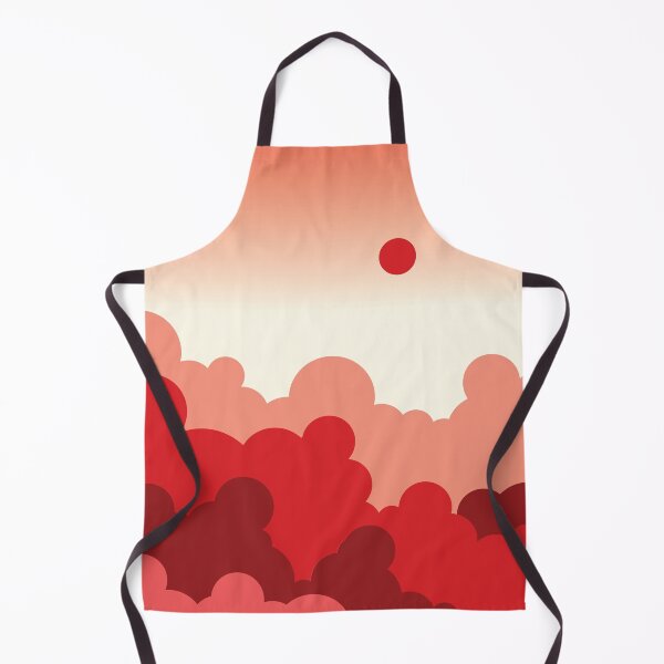 Item preview, Japanese Red Sky with Red Sun and Clouds designed and sold by Urla-Designs.