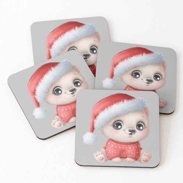 Item preview, Christmas Polar Bear Wearing Red Sweater designed and sold by VirtualFaries.