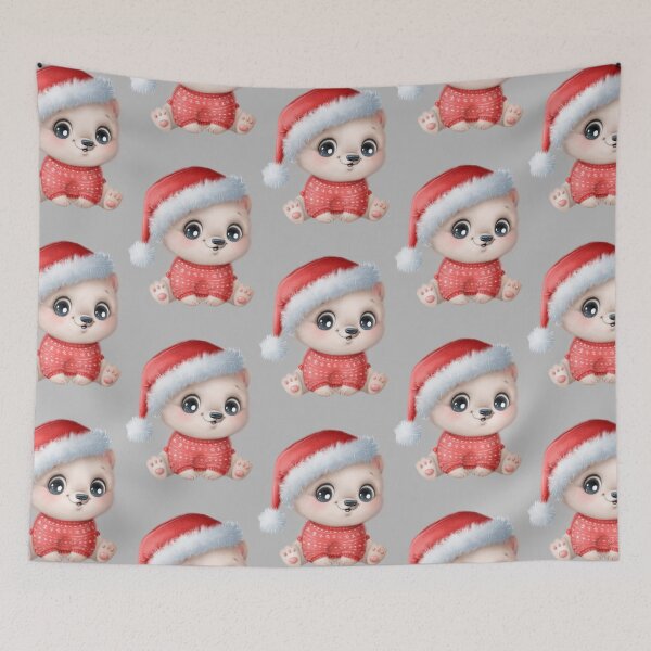 Item preview, Christmas Polar Bear Wearing Red Sweater designed and sold by VirtualFaries.