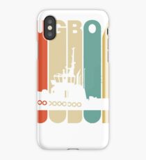 Vintage Style Tugboat Silhouette Shirt iPhone Case