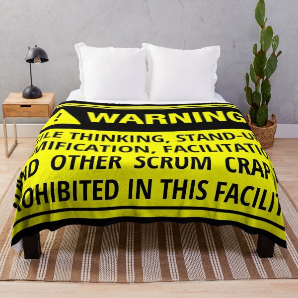 Item preview, Warning No Agile No Scrum  designed and sold by trendingatees.