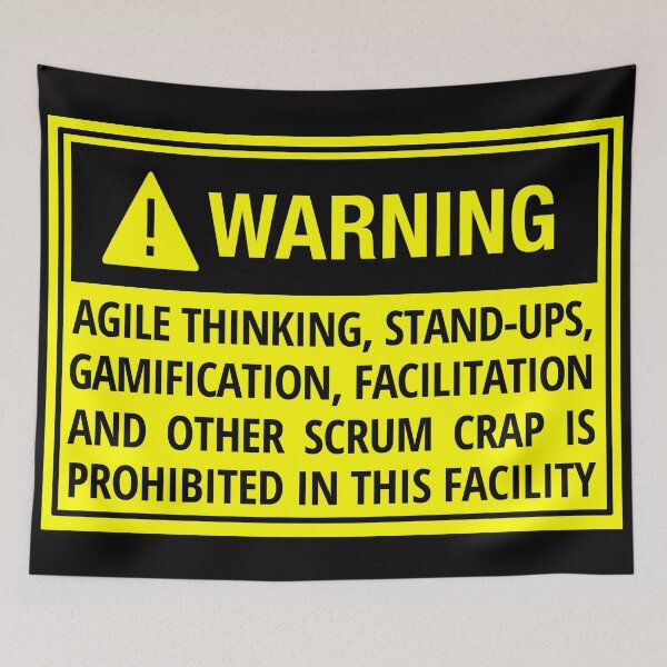 Item preview, Warning No Agile No Scrum  designed and sold by trendingatees.