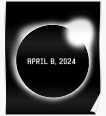Totale Sonnenfinsternis 8. April 2024 Poster