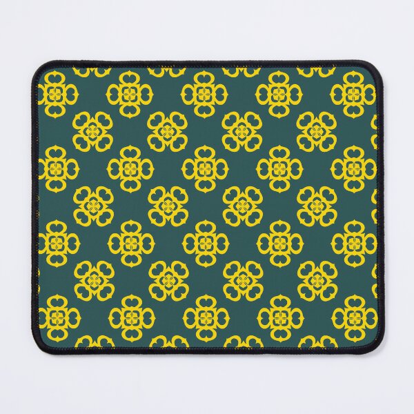 Item preview, Yellow floral block printing pattern designed and sold by Block print shop.