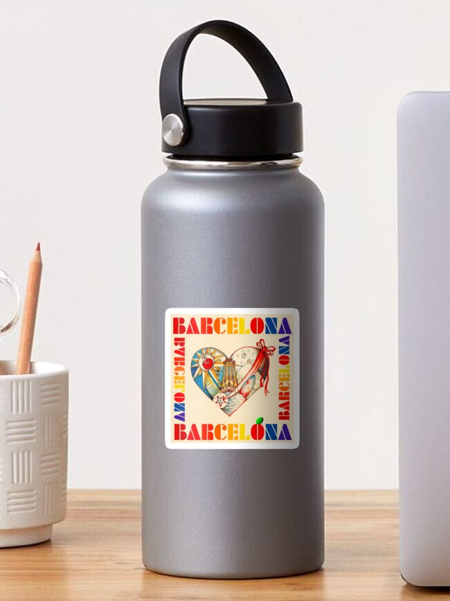 Thumbnail 1 of 3, Sticker, BARCELONA HEART - TOUR designed and sold by aremaarega.