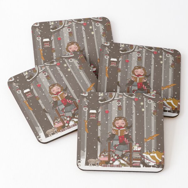Item preview, Christmas card: reader in the winter forest designed and sold by Iris Luckhaus.