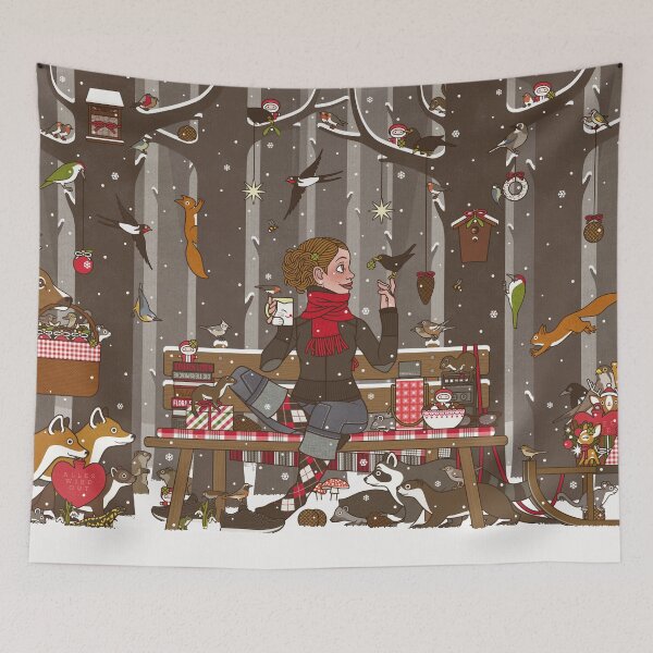 Item preview, Christmas card: Picnic in the winter forest designed and sold by Iris Luckhaus.