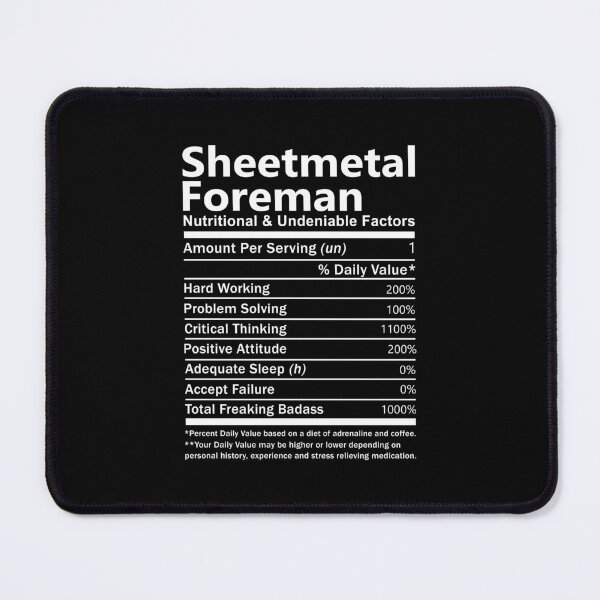 Item preview, Sheetmetal Foreman T Shirt - Nutritional And Undeniable Factors Gift Item Tee designed and sold by alishabvrstella.
