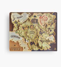 Carte provinciale de la Breath of the Wild Impression métallique