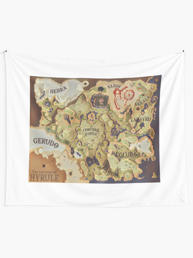 Breath Of The Wild Provincial Map Tapestry