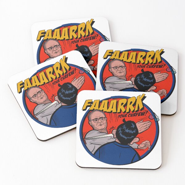 Aperçu de l'œuvre Faaarrk votre couvre-feu ! Dan Andrews, Adem Somyurek créée et vendue par JJBrubaker.