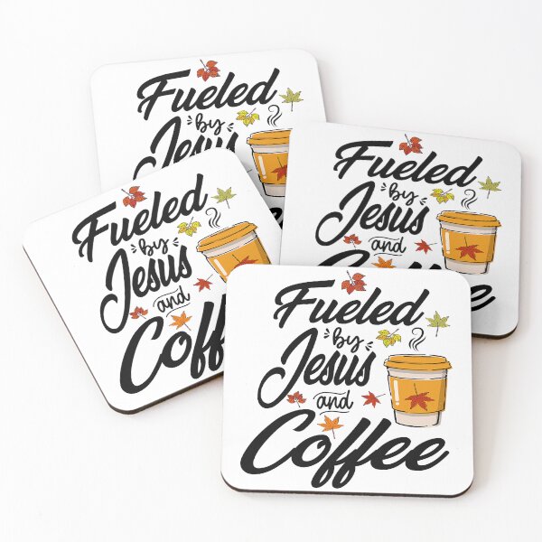 Item preview, Fueled By Jesus And Coffee Caffeine Lover Thanksgiving Day designed and sold by SentaSchmitt.