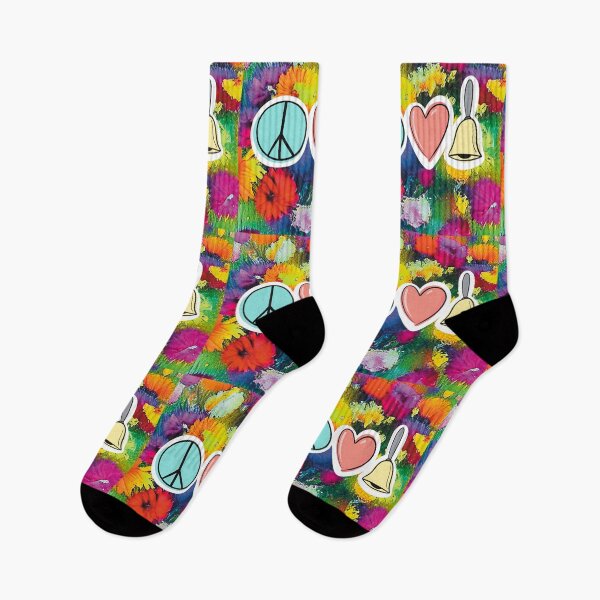 Item preview, Peace Love Handbells Flower Pattern 2 designed and sold by SubtleSplit.