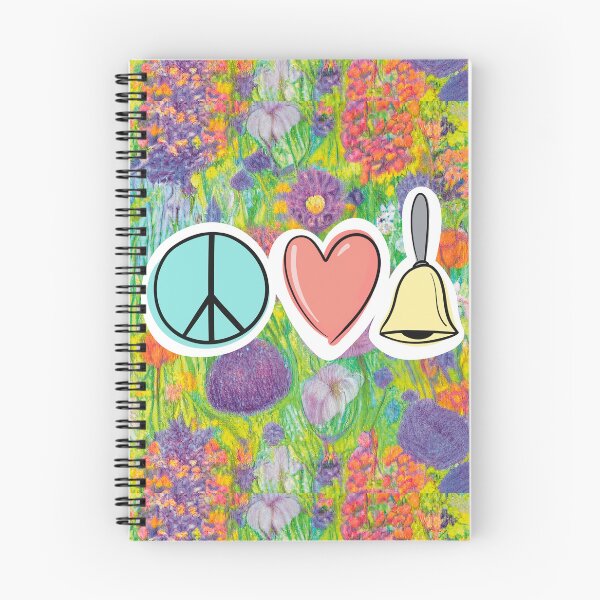 Item preview, Peace Love Handbells Easter Pastel Flower Pattern designed and sold by SubtleSplit.