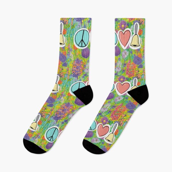 Item preview, Peace Love Handbells Easter Pastel Flower Pattern designed and sold by SubtleSplit.