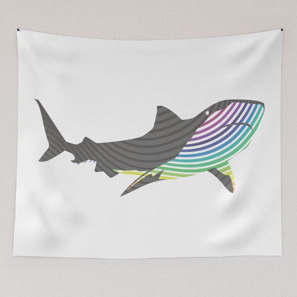 Item preview, color swirl shark designed and sold by asyrum.