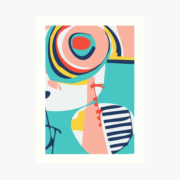 Modern Minimalist Blocking Colors Art Print