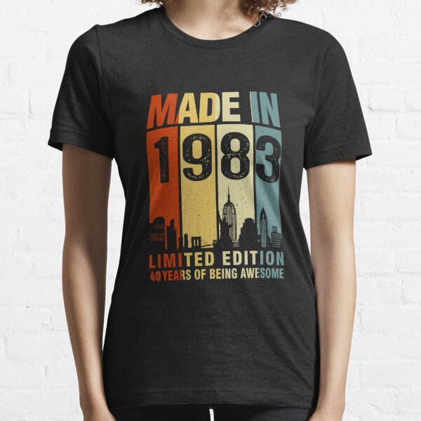 40th Birthday Made In 1983 Limited Edition Essential T-Shirt