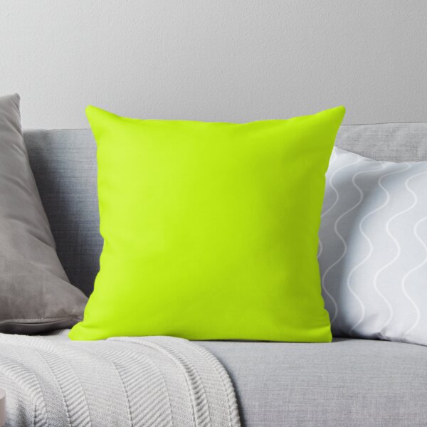 Fluorescent Yellow Throw Pillow