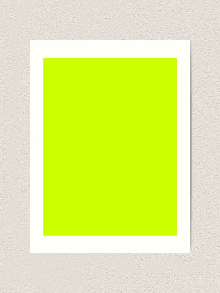 Bright Fluorescent Yellow Neon Art Print by PodArtist