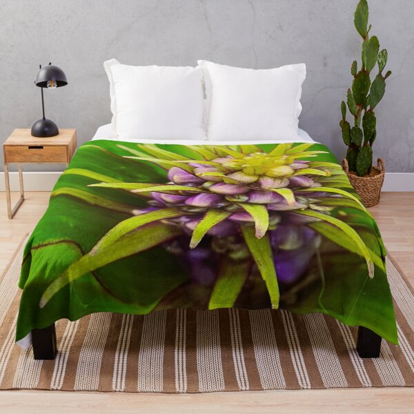 Item preview, Primer plano de hermosa flor de piña púrpura bromelia designed and sold by Printblisshop.