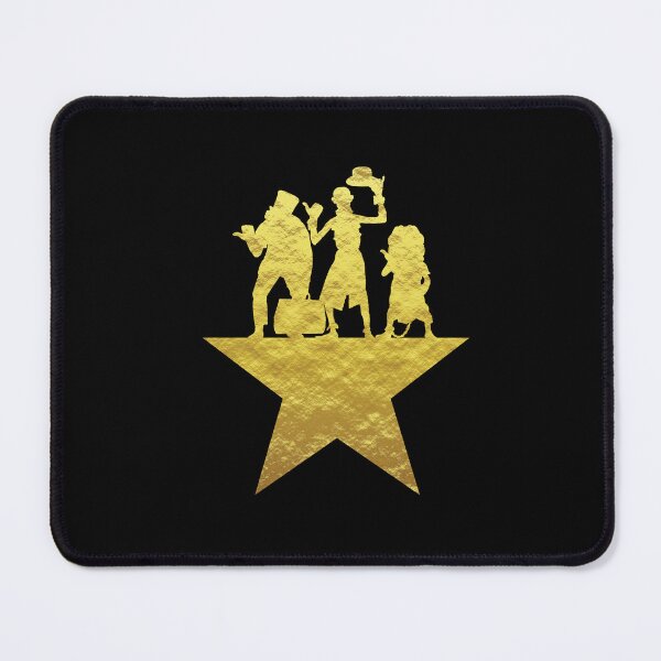 Item preview, Hitchhiking Ghosts Hamilton Star Mashup Black and Gold designed and sold by FandomTrading.
