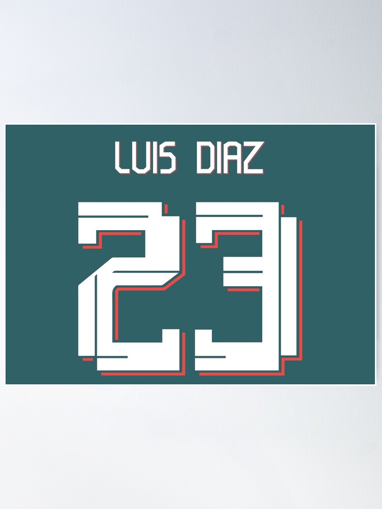 Luis Diaz Liverpool Home jersey 21/22 Poster for Sale by Alimator