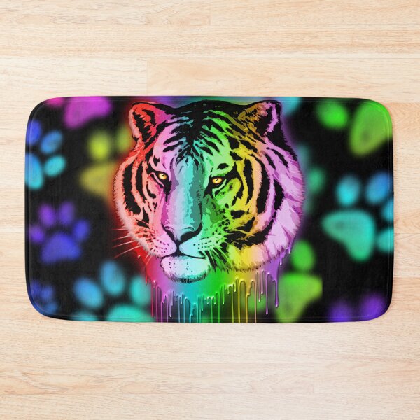 Item preview, Tiger Neon Dripping Rainbow Colors designed and sold by BluedarkArt.