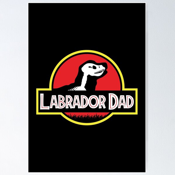 Item preview, (For Dark Background) Jurassic Labrador Dad designed and sold by More Cute Dogs.