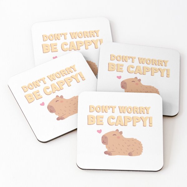 Item preview, Happy Capybara, Don't Worry Be Cappy Funny designed and sold by rustydoodle.