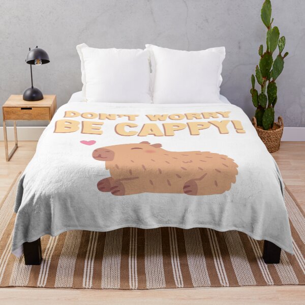 Item preview, Happy Capybara, Don't Worry Be Cappy Funny designed and sold by rustydoodle.