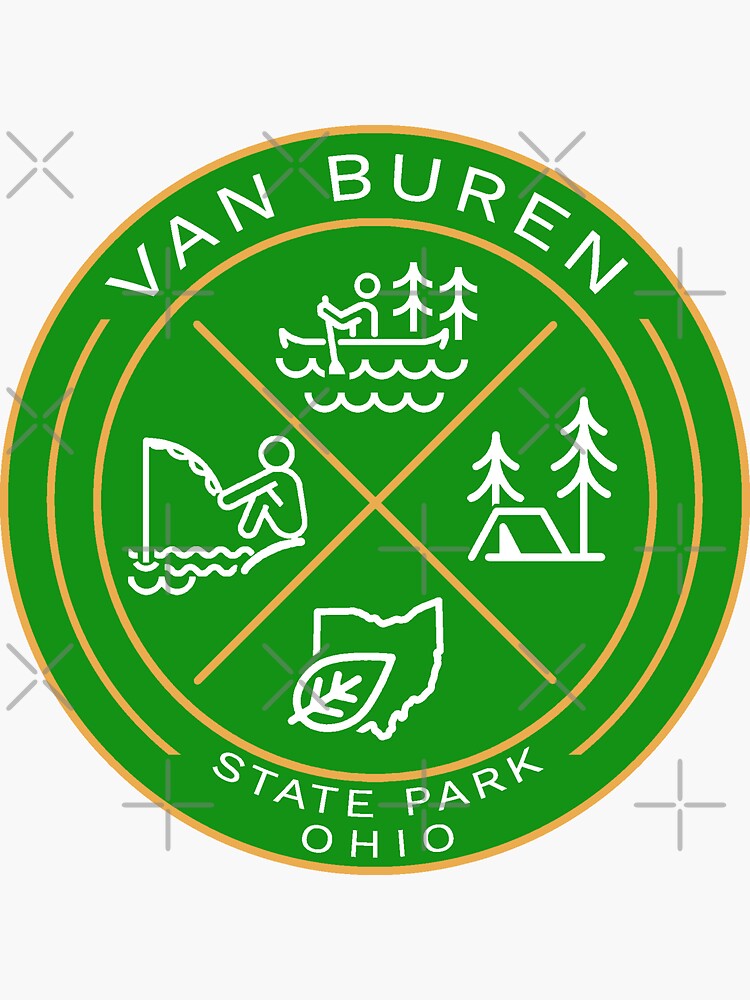 "Van Buren State Park Ohio Heraldic Logo" Sticker for Sale by VanyaKar