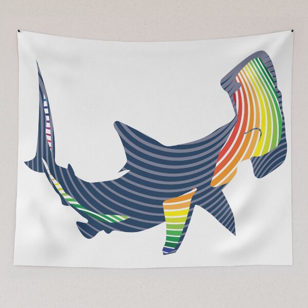 Item preview, color swirl shark designed and sold by asyrum.