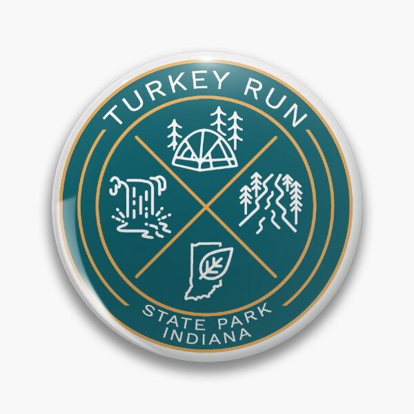 Item preview, Turkey Run State Park Indiana Heraldic Logo designed and sold by VanyaKar.