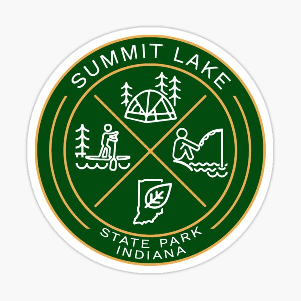 Summit Lake State Park Indiana Heraldic Logo Sticker for Sale by VanyaKar