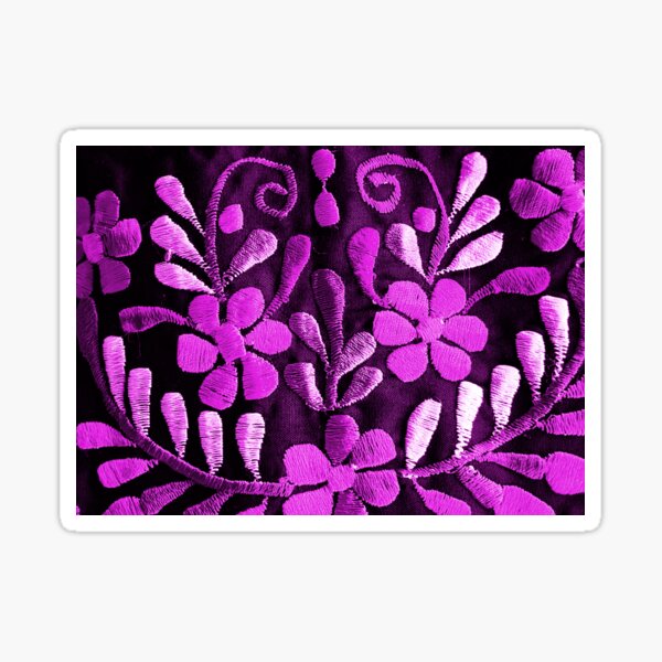 Mexican Violet Embroidery Sticker