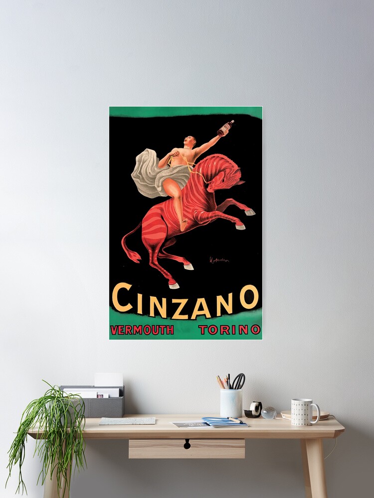 Vintage Cinzano Vermouth Red Zebra Advertising - Vintage