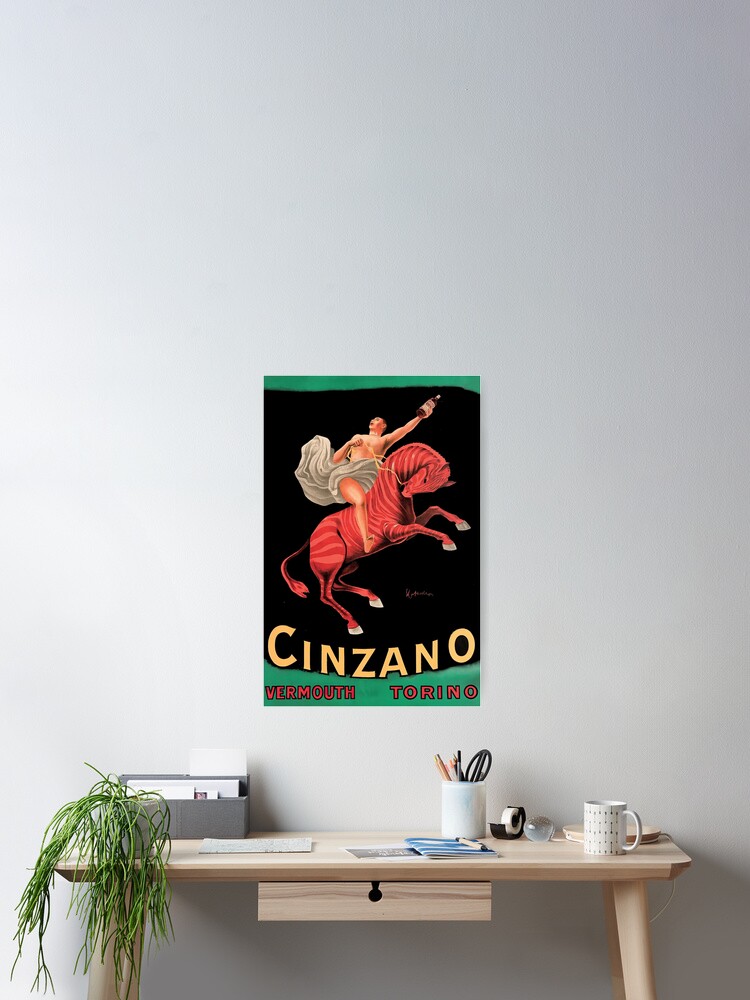 Vintage Cinzano Vermouth Red Zebra Advertising - Vintage