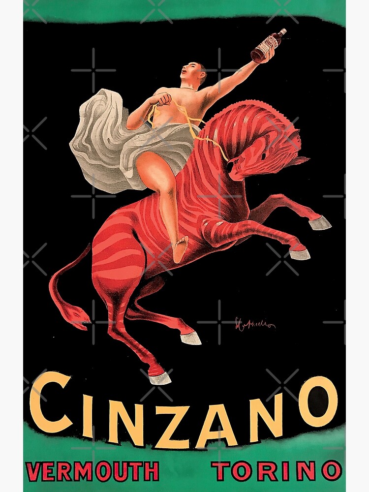 Vintage Cinzano Vermouth Red Zebra Advertising - Vintage