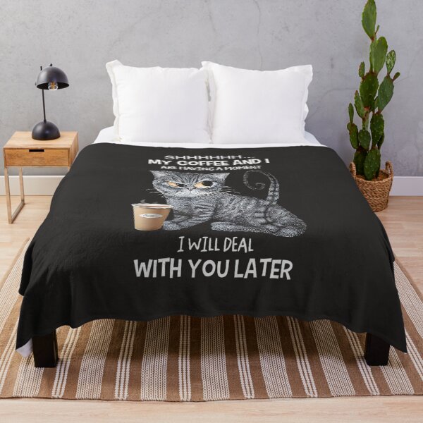Item preview, My Coffee And I Are Having A Moment Cat Drinking Coffee designed and sold by Mr. L.S.
