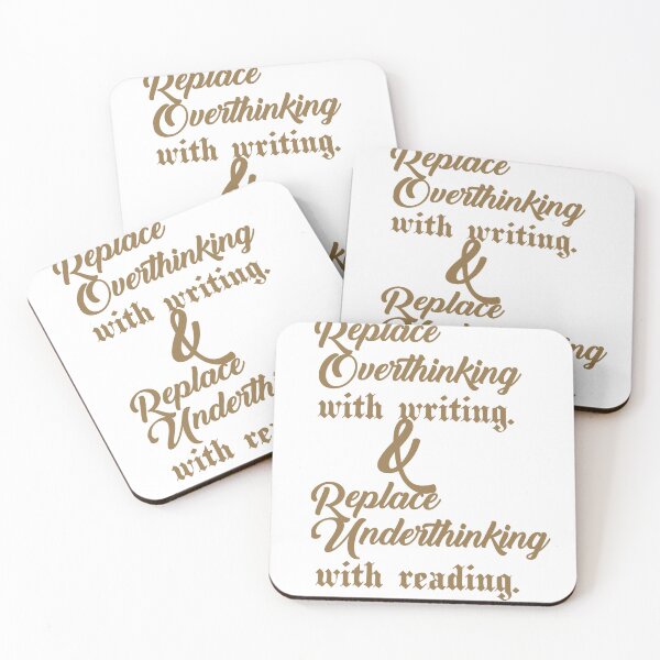 Item preview, Replace overthinking with writing and Replace underthinking with reading.. . designed and sold by Chakilogy.