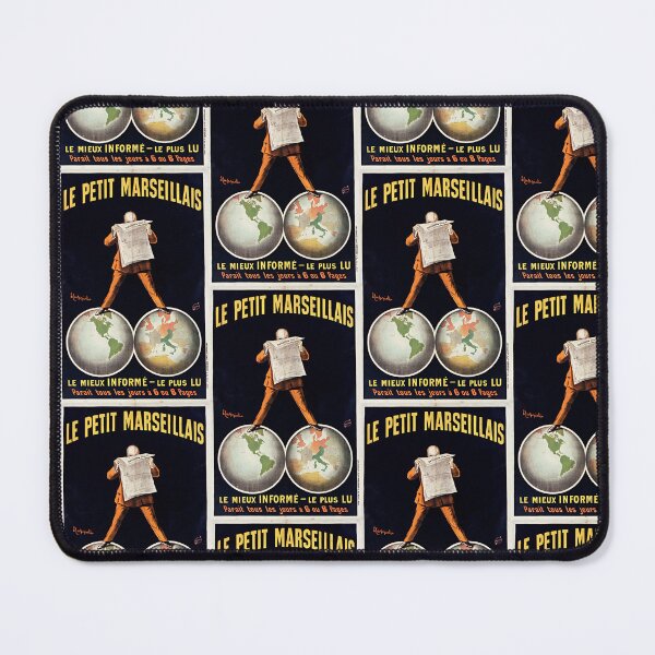 Item preview, World Globe Newspaper Le Petit Marseillais France French - Vintage Advertising Poster by Leonetto Cappiello designed and sold by TeeARTHY.