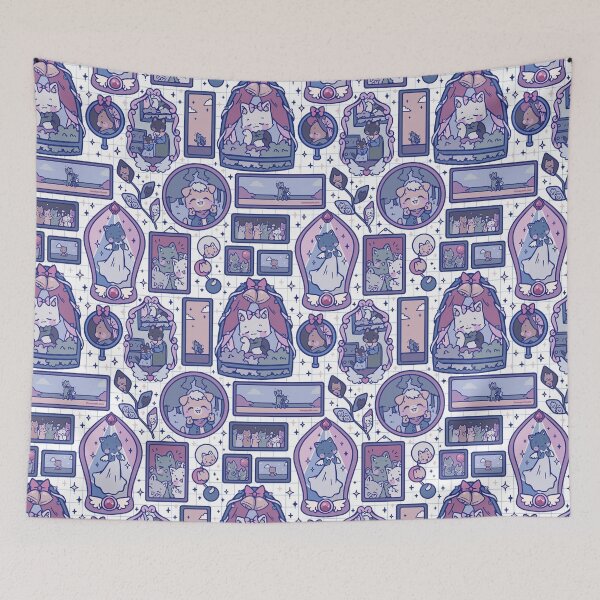 Item preview, Cats in Frames (Rainy Blue) designed and sold by Konayachi.