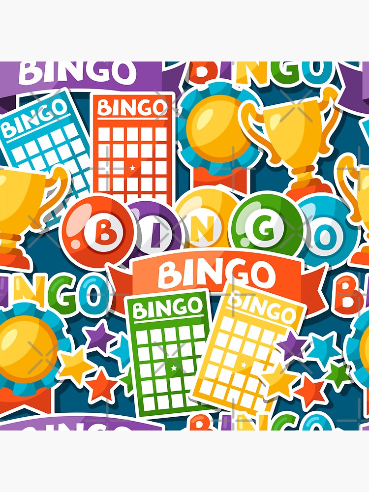 "BINGO Design" Sticker for Sale by Jandsgraphics Redbubble