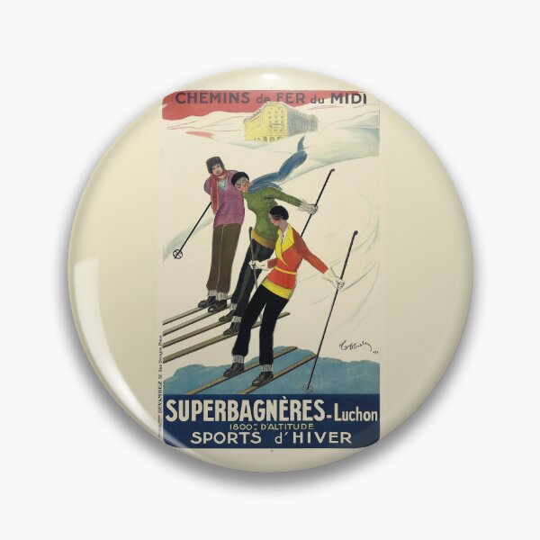 Item preview, Ski Winter Sport Chemins de Fer du Midi Superbagneres - Vintage Advertising Poster by Leonetto Cappiello designed and sold by TeeARTHY.