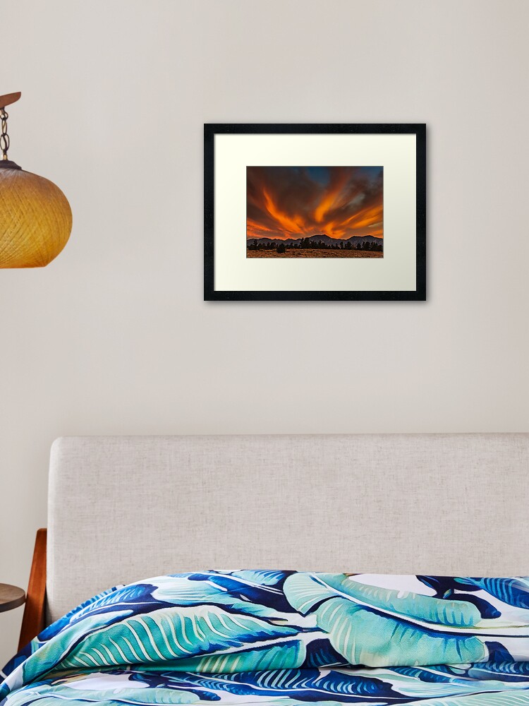Thumbnail 2 of 7, Framed Art Print, Sunset Flames designed and sold by nikongreg.